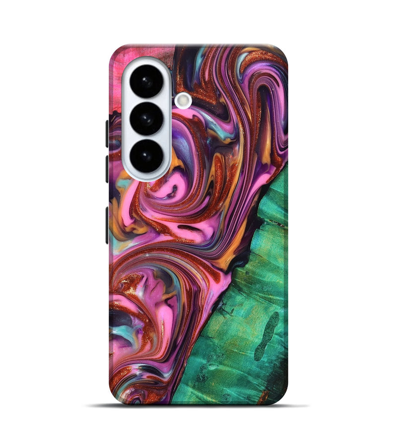 Galaxy S26 Wood Live Edge Phone Case - Carissa (Red, 819330)