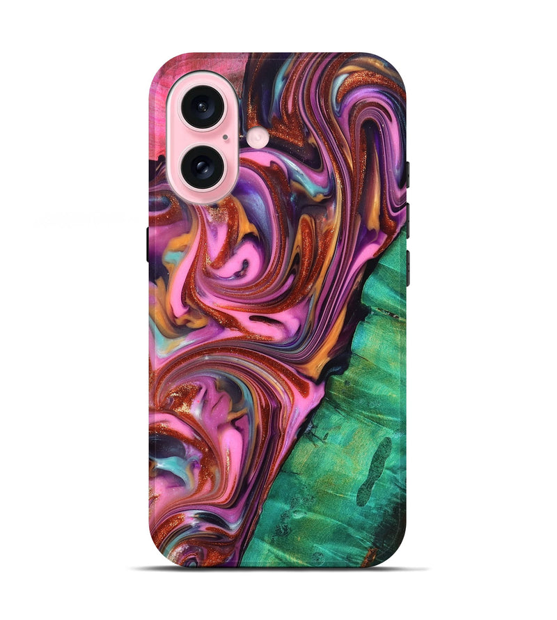 iPhone 17 Wood Live Edge Phone Case - Carissa (Red, 819330)