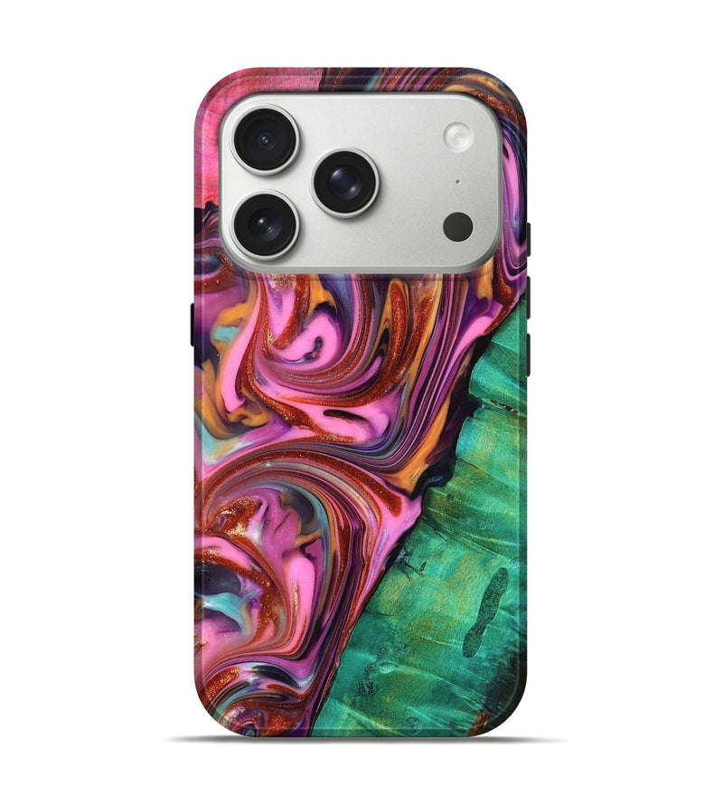 iPhone 17 Pro Wood Live Edge Phone Case - Carissa (Red, 819330)