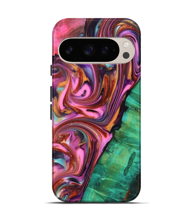 Pixel 10 Pro Wood Live Edge Phone Case - Carissa (Red, 819330)