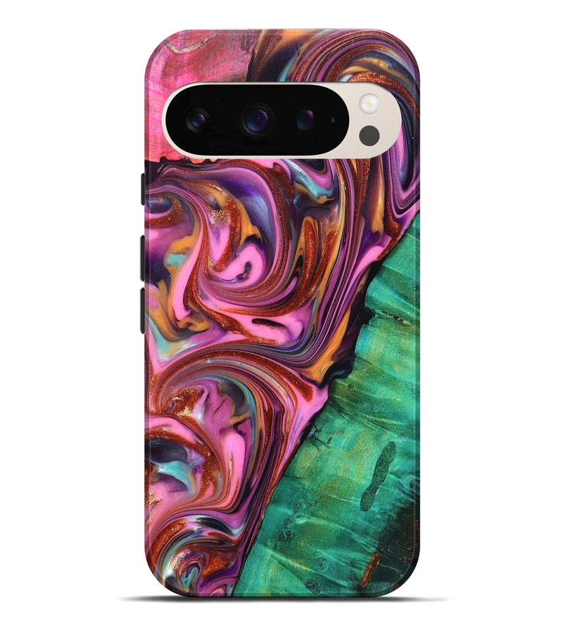 Pixel 10 Pro XL Wood Live Edge Phone Case - Carissa (Red, 819330)