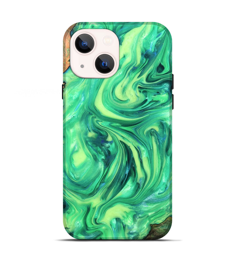 iPhone 13 Wood Live Edge Phone Case - Skyla (Neon, 819331)