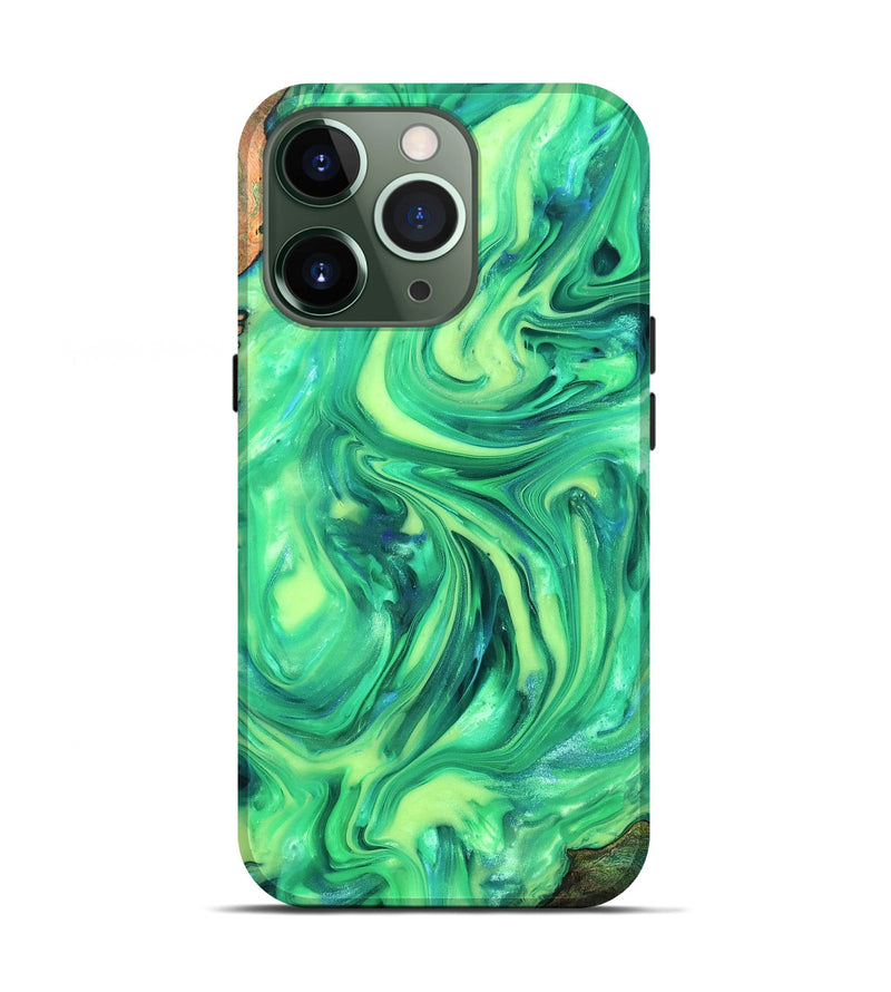 iPhone 13 Pro Wood Live Edge Phone Case - Skyla (Neon, 819331)