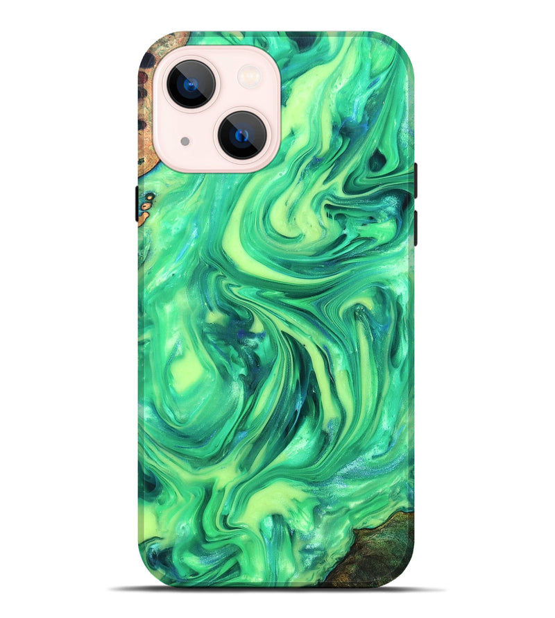 iPhone 14 Plus Wood Live Edge Phone Case - Skyla (Neon, 819331)