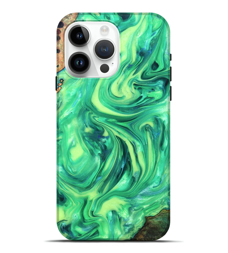 iPhone 15 Pro Max Wood Live Edge Phone Case - Skyla (Neon, 819331)