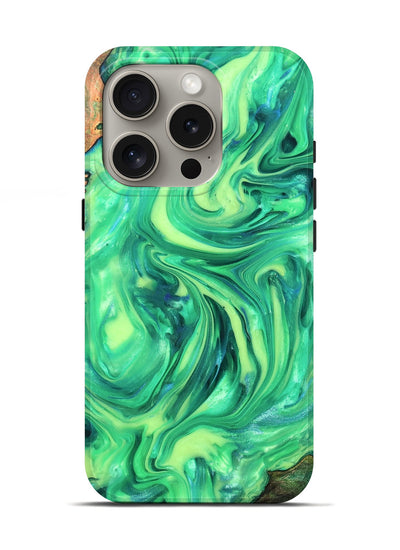 iPhone 16 Pro Wood Live Edge Phone Case - Skyla (Neon, 819331)
