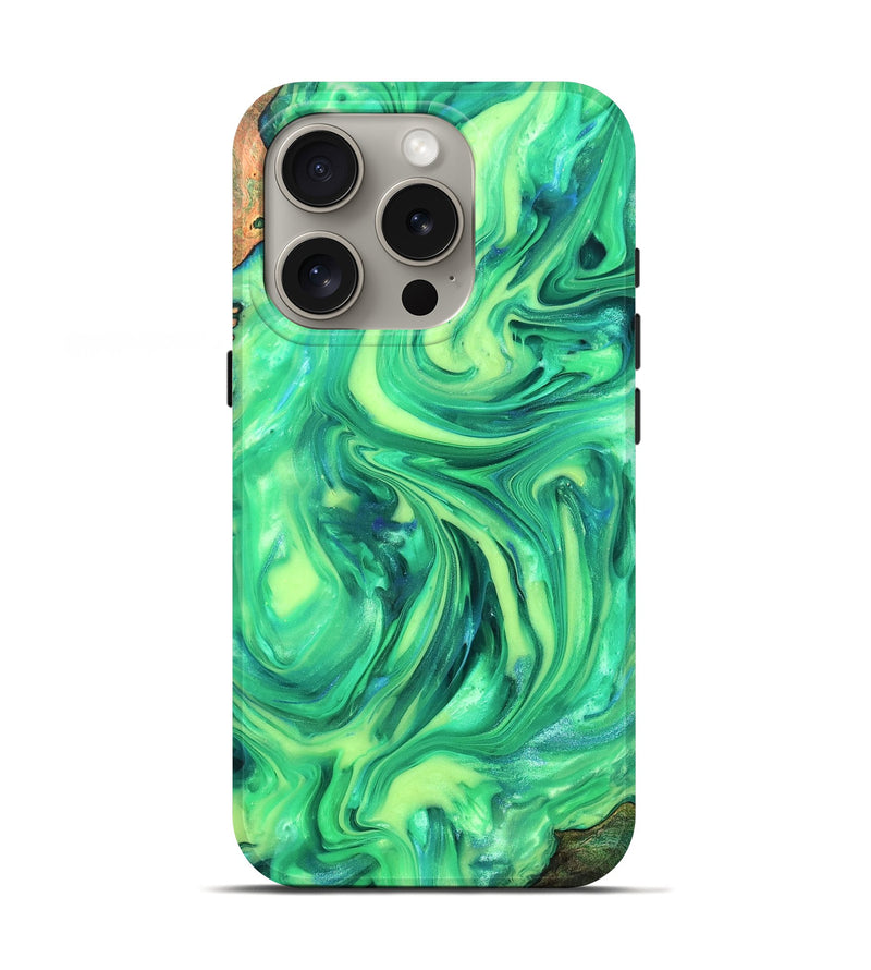 iPhone 16 Pro Wood Live Edge Phone Case - Skyla (Neon, 819331)