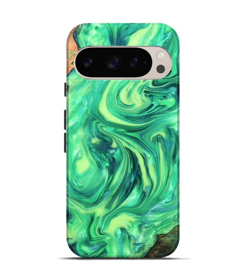 Pixel 9 Pro Wood Live Edge Phone Case - Skyla (Neon, 819331)