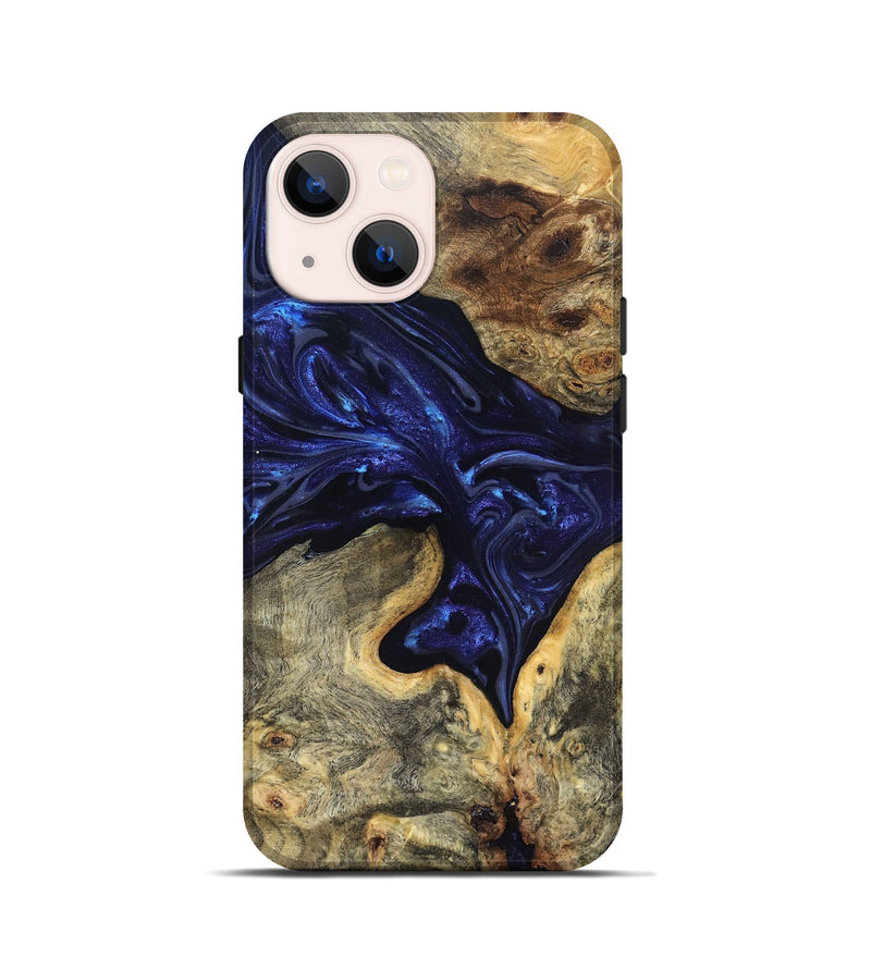 iPhone 13 mini Wood Live Edge Phone Case - Inaya (Purple, 819334)