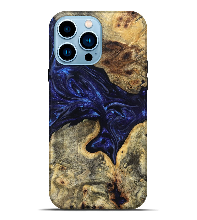 iPhone 14 Pro Max Wood Live Edge Phone Case - Inaya (Purple, 819334)
