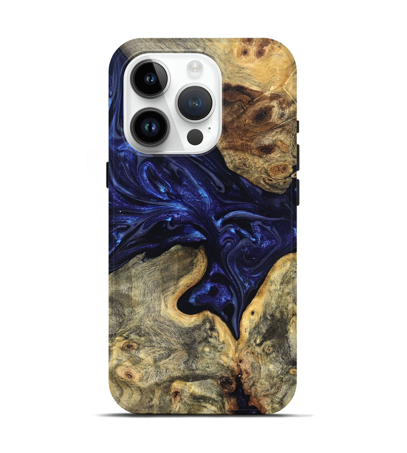iPhone 15 Pro Wood Live Edge Phone Case - Inaya (Purple, 819334)