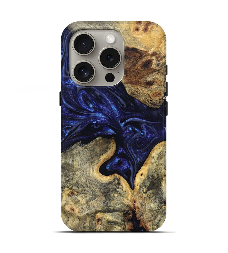 iPhone 16 Pro Wood Live Edge Phone Case - Inaya (Purple, 819334)