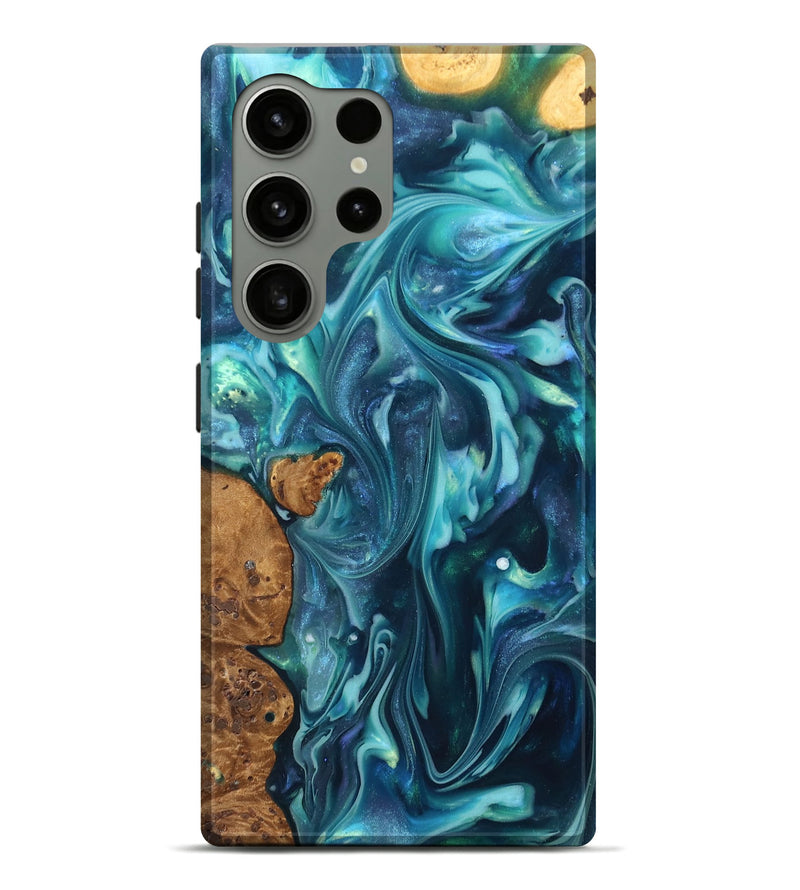 Galaxy S24 Ultra ResinArt Live Edge Phone Case - Madisen (Ancient Olive, 819335)