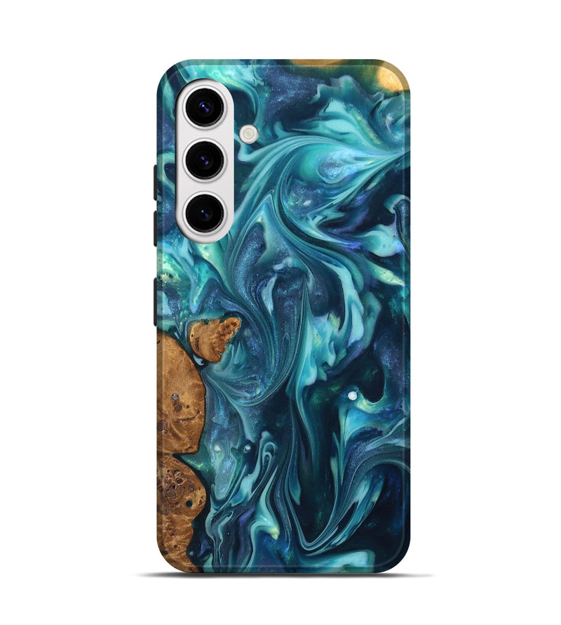 Galaxy S25 ResinArt Live Edge Phone Case - Madisen (Ancient Olive, 819335)