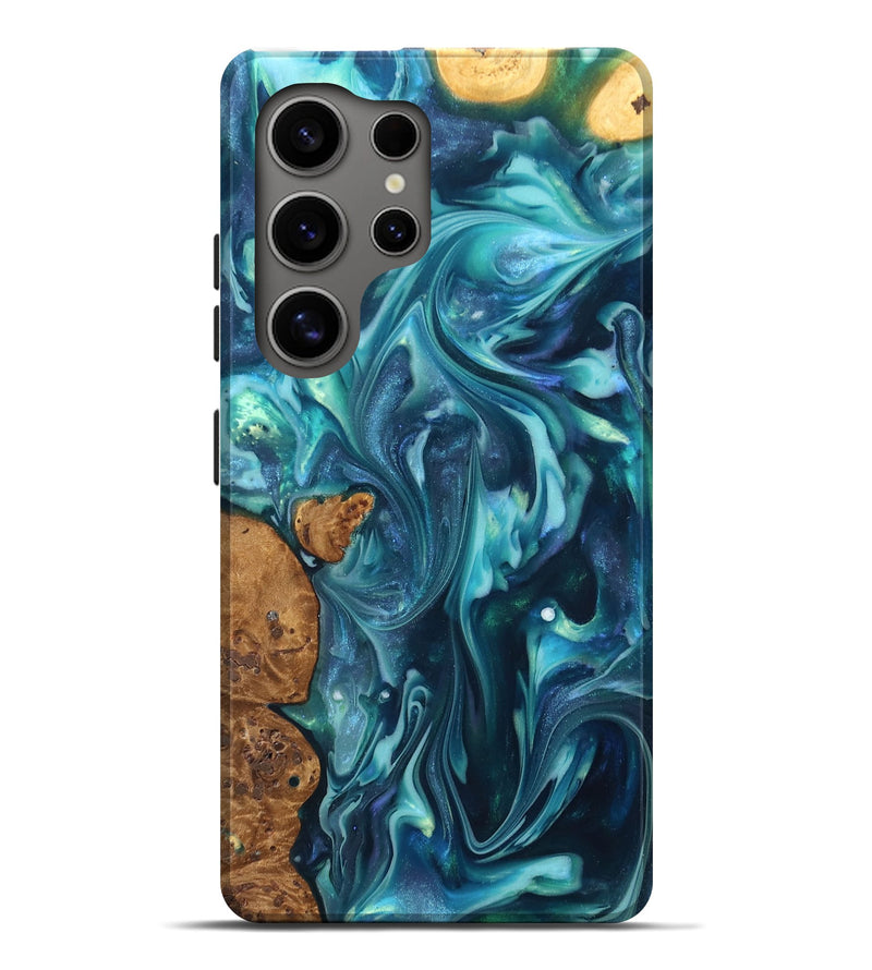 Galaxy S25 Ultra ResinArt Live Edge Phone Case - Madisen (Ancient Olive, 819335)