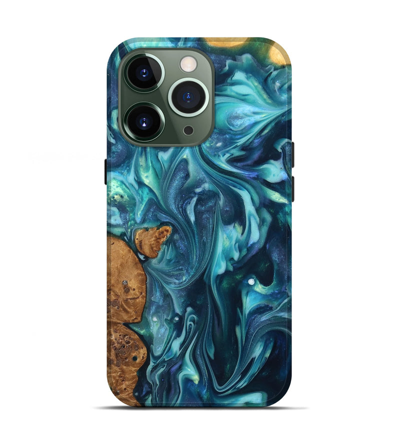 iPhone 13 Pro ResinArt Live Edge Phone Case - Madisen (Ancient Olive, 819335)