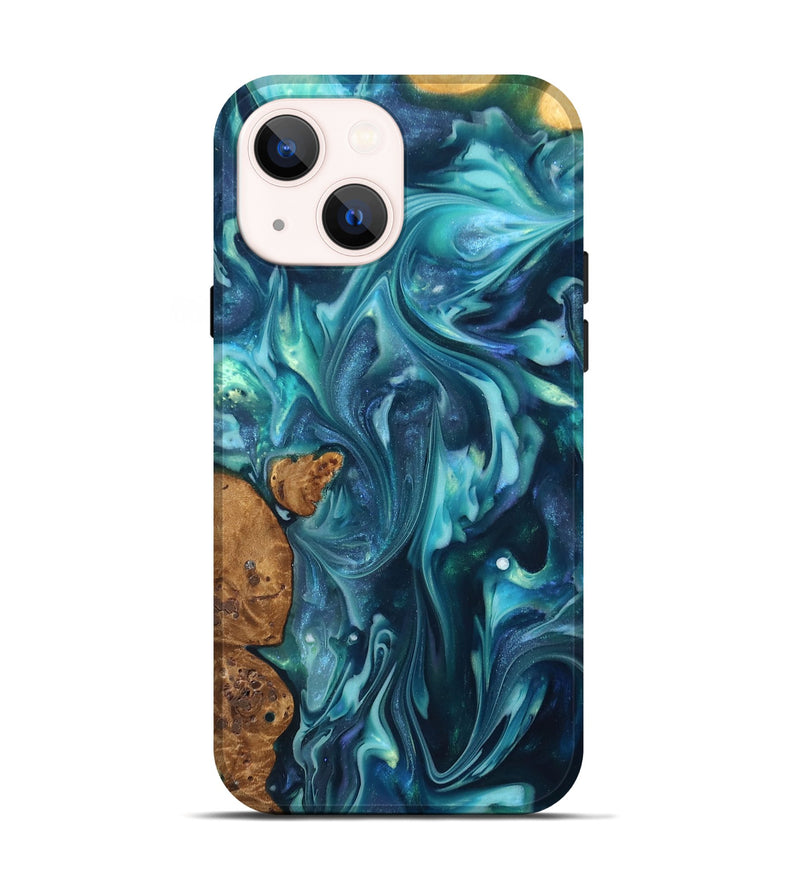 iPhone 14 ResinArt Live Edge Phone Case - Madisen (Ancient Olive, 819335)