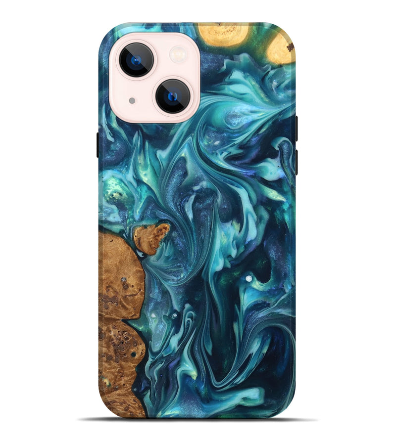 iPhone 14 Plus ResinArt Live Edge Phone Case - Madisen (Ancient Olive, 819335)
