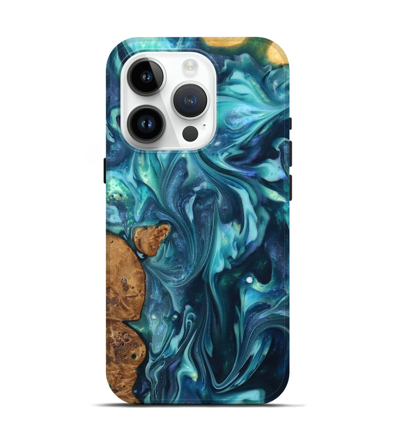 iPhone 15 Pro ResinArt Live Edge Phone Case - Madisen (Ancient Olive, 819335)