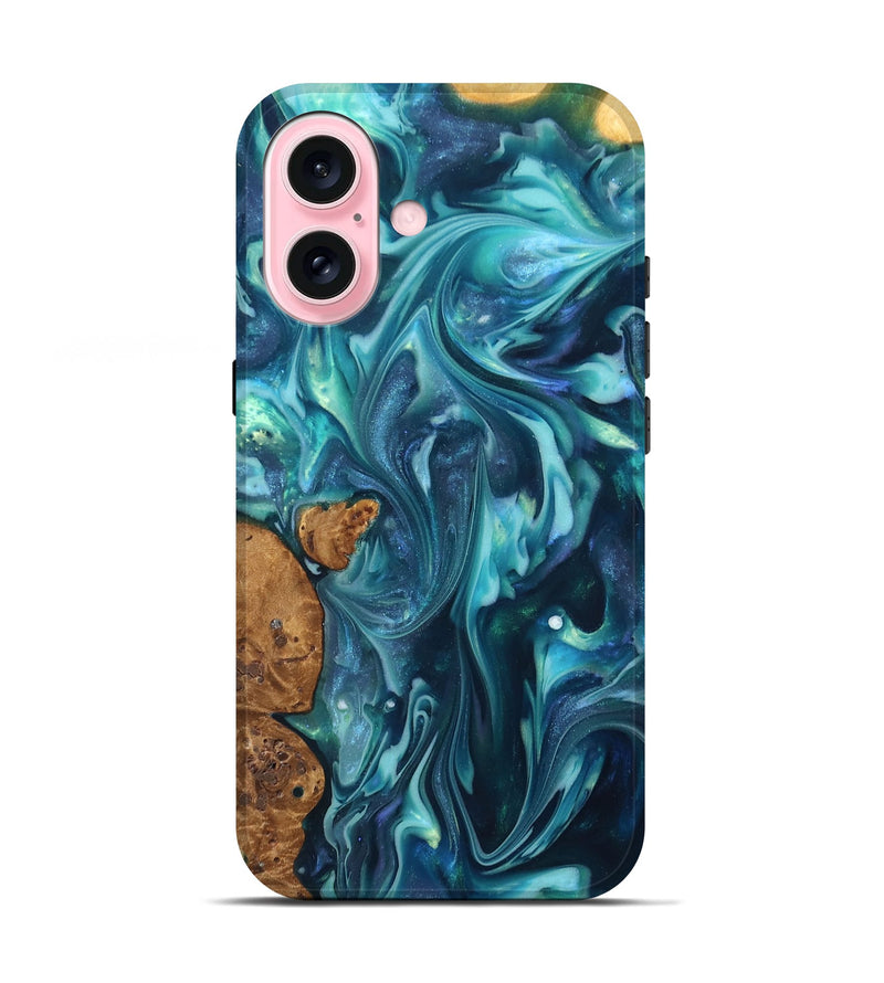 iPhone 17 ResinArt Live Edge Phone Case - Madisen (Ancient Olive, 819335)