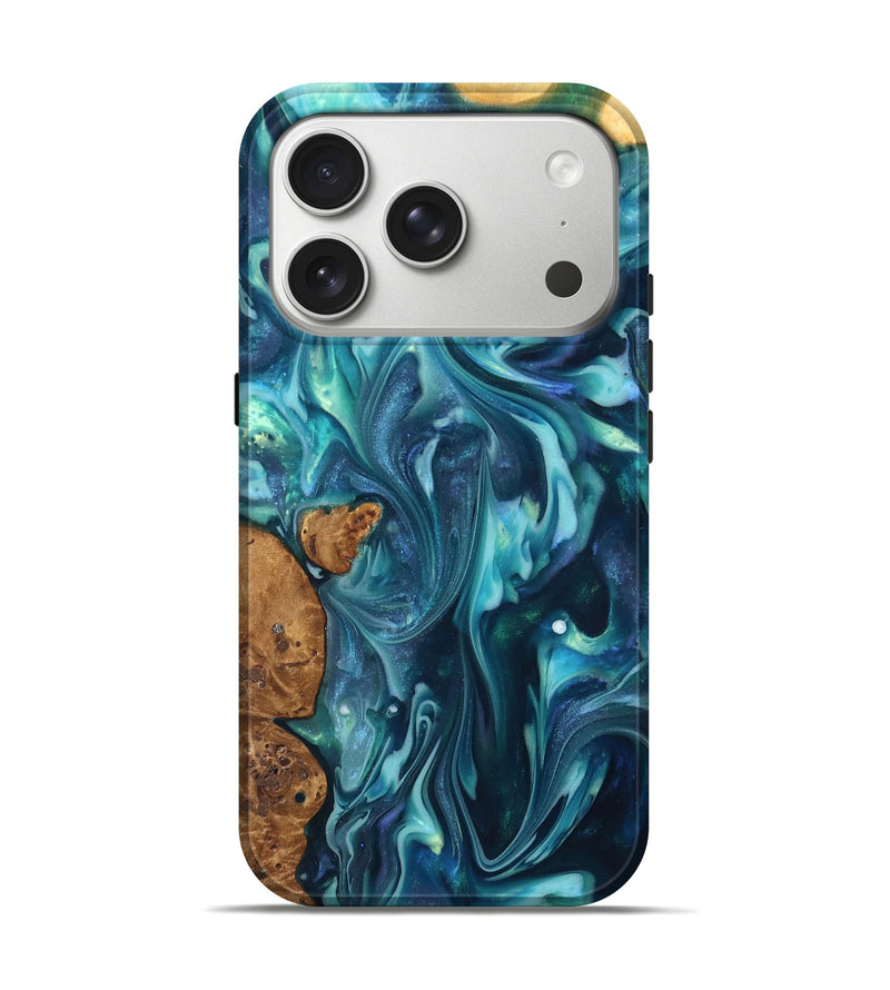 iPhone 17 Pro ResinArt Live Edge Phone Case - Madisen (Ancient Olive, 819335)