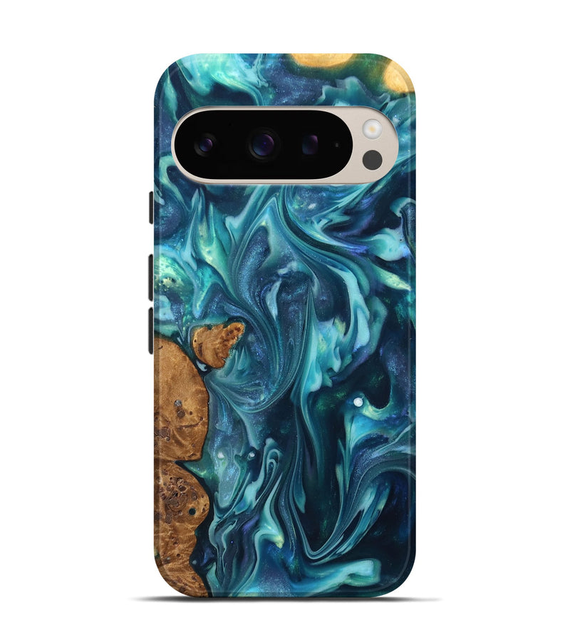 Pixel 9 Pro ResinArt Live Edge Phone Case - Madisen (Ancient Olive, 819335)