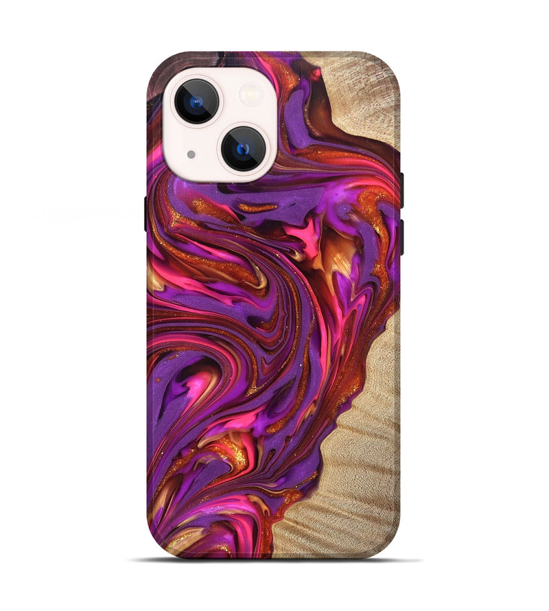 iPhone 13 Wood Live Edge Phone Case - Devonta (Red, 819336)