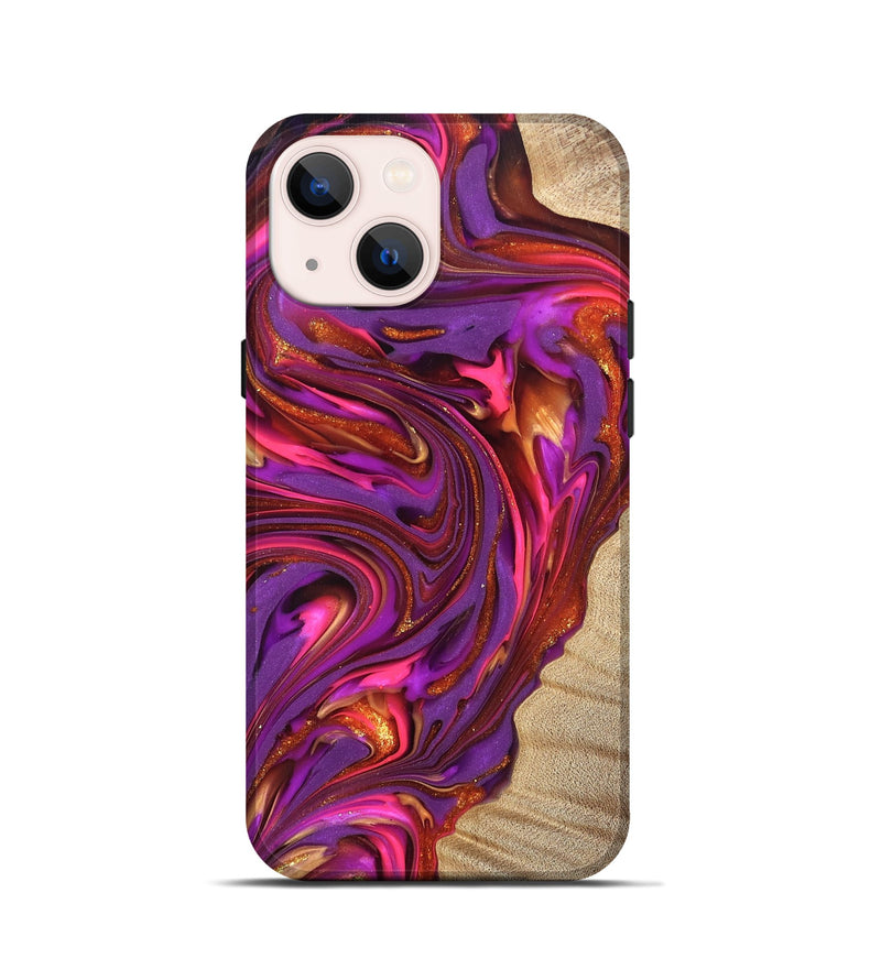 iPhone 13 mini Wood Live Edge Phone Case - Devonta (Red, 819336)