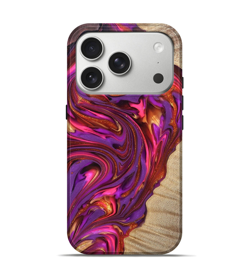 iPhone 17 Pro Wood Live Edge Phone Case - Devonta (Red, 819336)