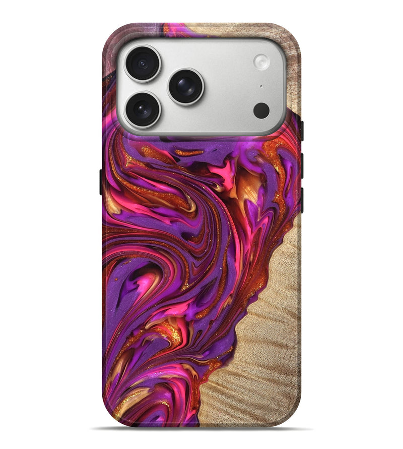 iPhone 17 Pro Max Wood Live Edge Phone Case - Devonta (Red, 819336)