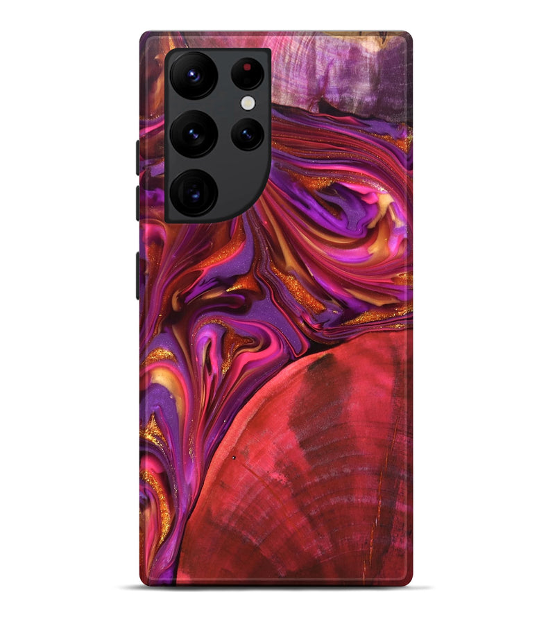Galaxy S22 Ultra Wood Live Edge Phone Case - Dane (Red, 819337)