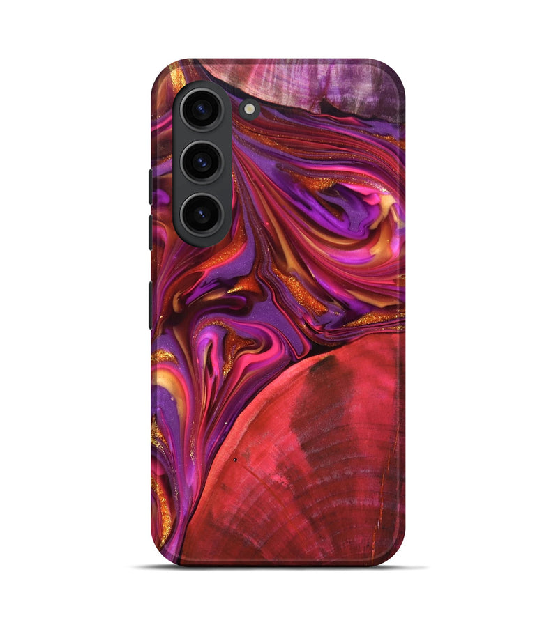 Galaxy S23 Wood Live Edge Phone Case - Dane (Red, 819337)