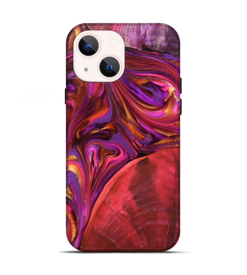iPhone 13 Wood Live Edge Phone Case - Dane (Red, 819337)