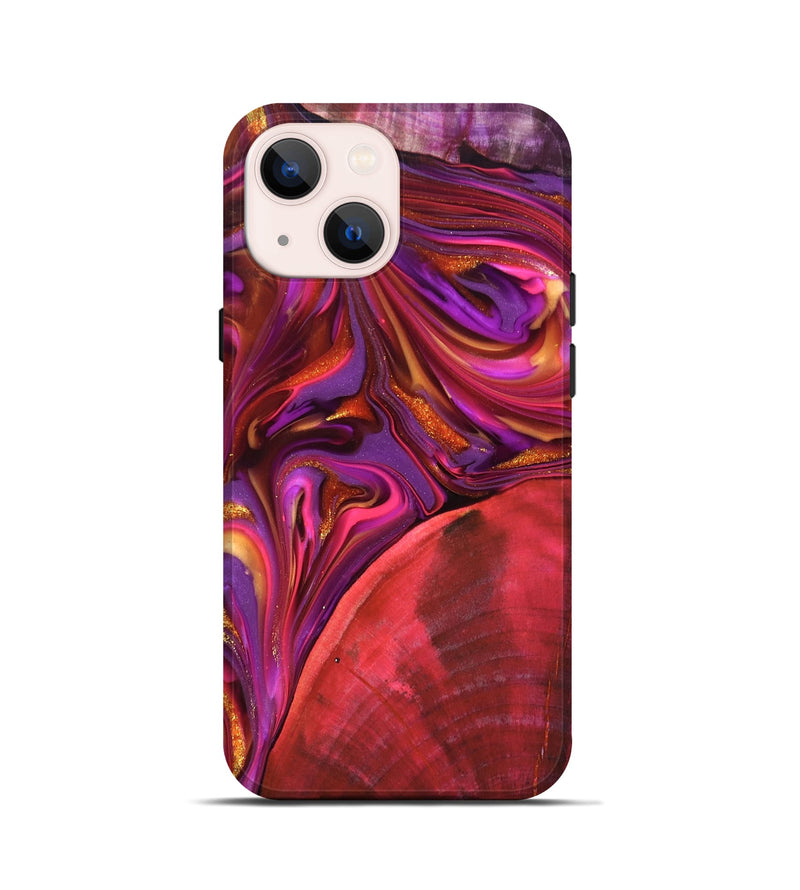 iPhone 13 mini Wood Live Edge Phone Case - Dane (Red, 819337)