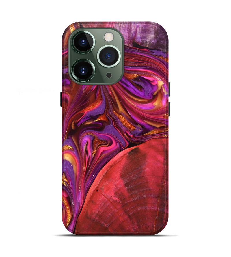 iPhone 13 Pro Wood Live Edge Phone Case - Dane (Red, 819337)