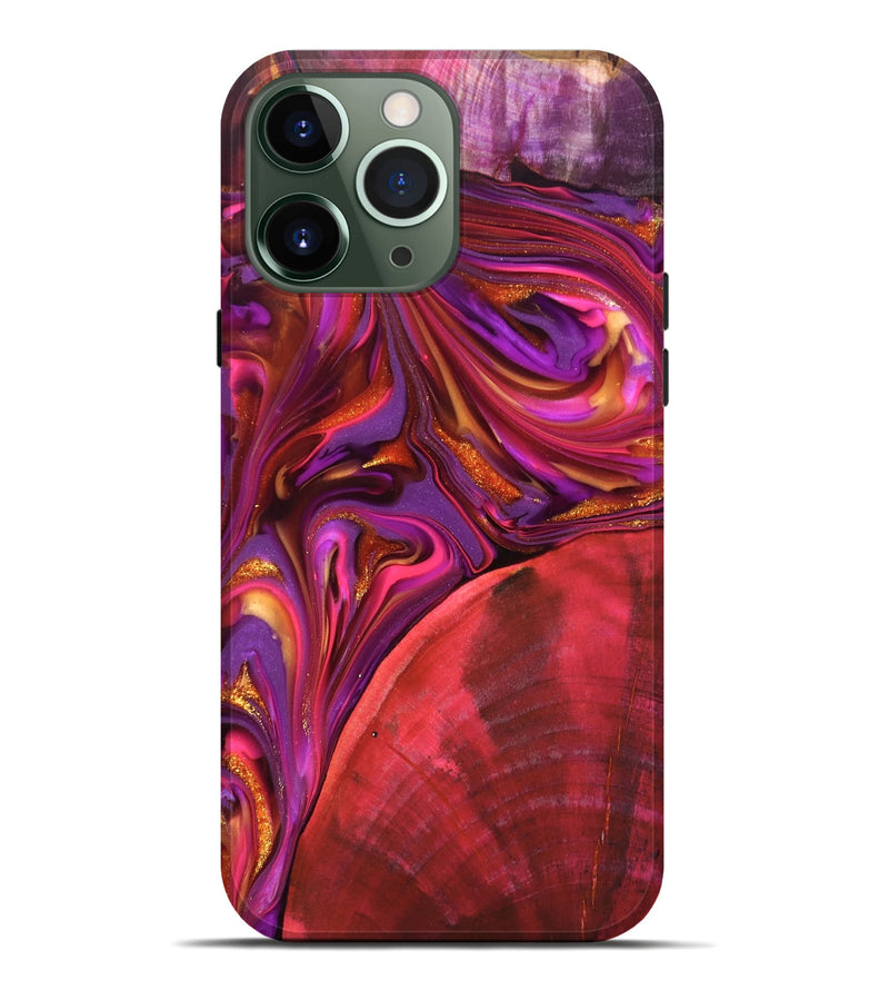 iPhone 13 Pro Max Wood Live Edge Phone Case - Dane (Red, 819337)