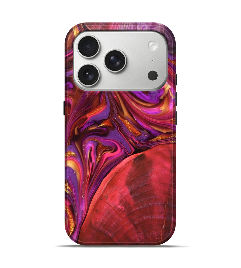 iPhone 17 Pro Wood Live Edge Phone Case - Dane (Red, 819337)