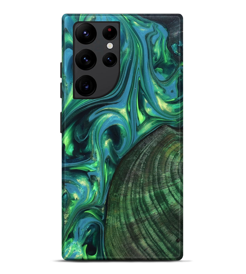 Galaxy S22 Ultra Wood Live Edge Phone Case - Gus (Neon, 819338)