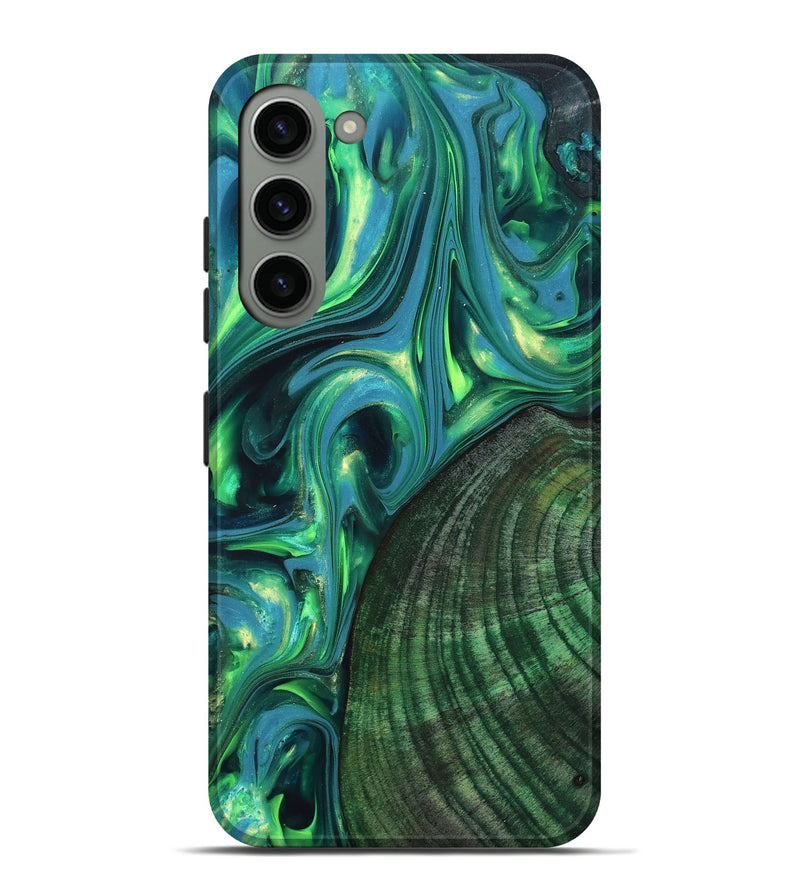 Galaxy S23 Plus Wood Live Edge Phone Case - Gus (Neon, 819338)