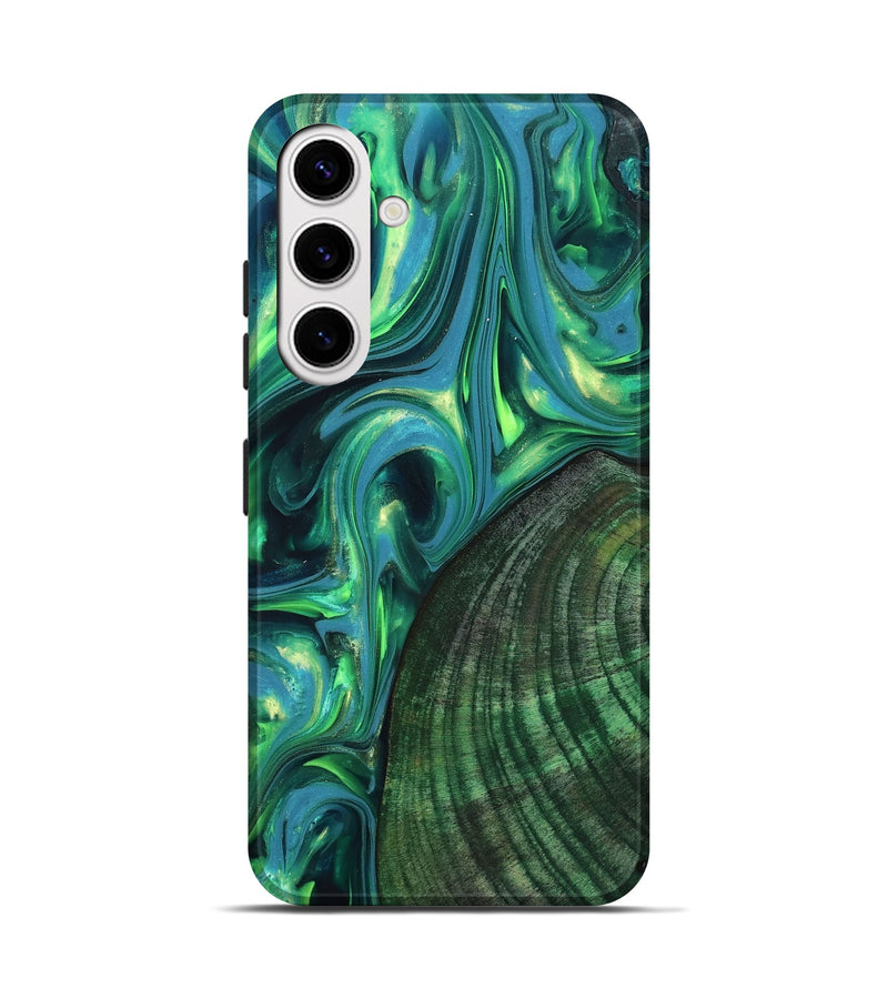 Galaxy S25 Wood Live Edge Phone Case - Gus (Neon, 819338)