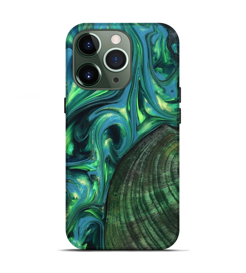 iPhone 13 Pro Wood Live Edge Phone Case - Gus (Neon, 819338)