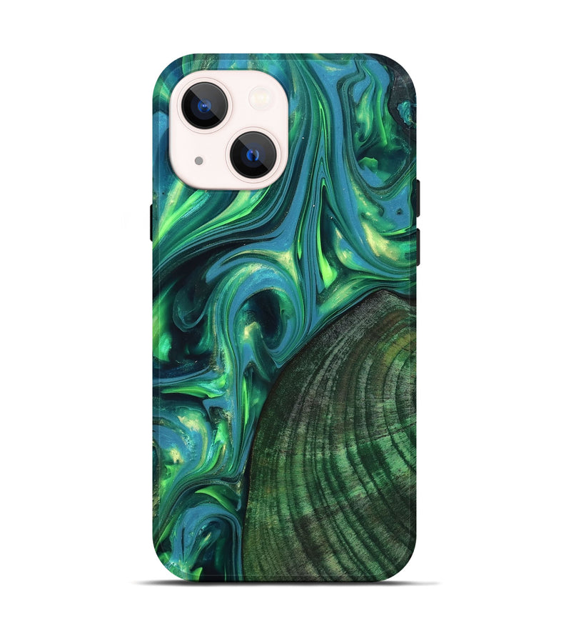 iPhone 14 Wood Live Edge Phone Case - Gus (Neon, 819338)