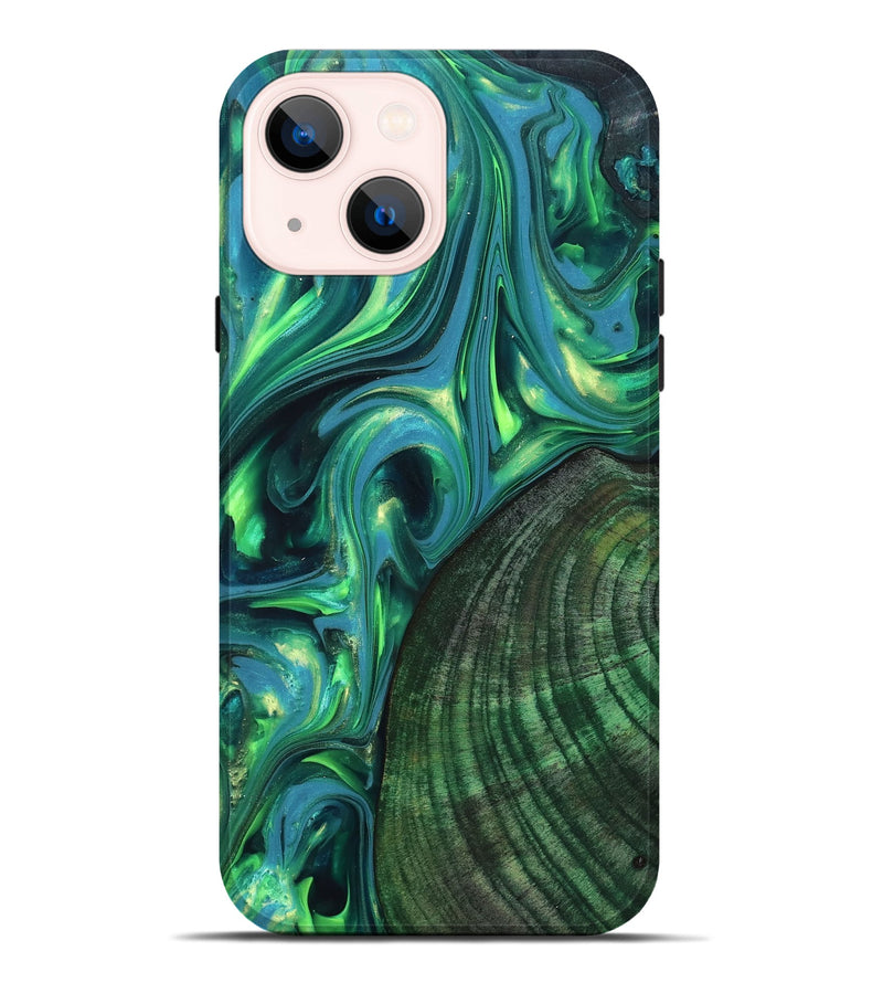 iPhone 14 Plus Wood Live Edge Phone Case - Gus (Neon, 819338)