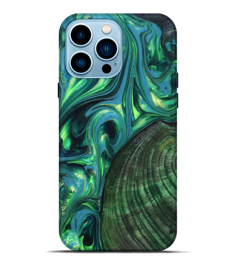 iPhone 14 Pro Max Wood Live Edge Phone Case - Gus (Neon, 819338)