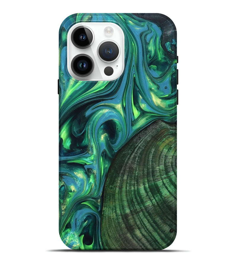 iPhone 15 Pro Max Wood Live Edge Phone Case - Gus (Neon, 819338)