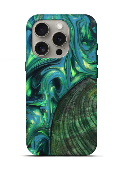 iPhone 16 Pro Wood Live Edge Phone Case - Gus (Neon, 819338)