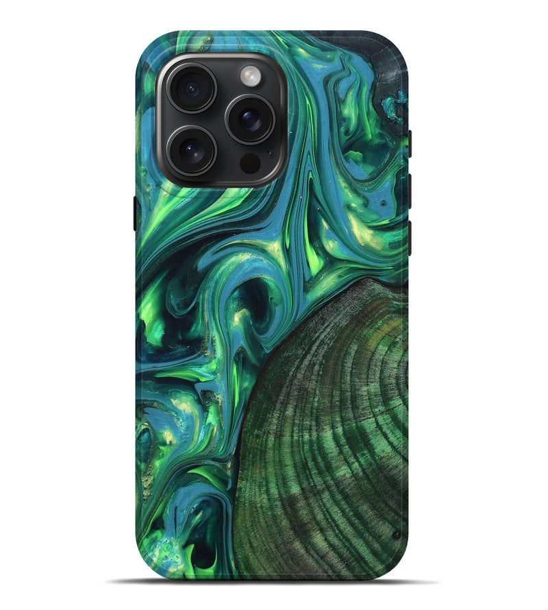 iPhone 16 Pro Max Wood Live Edge Phone Case - Gus (Neon, 819338)