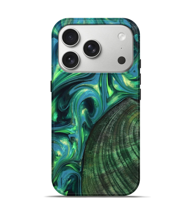 iPhone 17 Pro Wood Live Edge Phone Case - Gus (Neon, 819338)