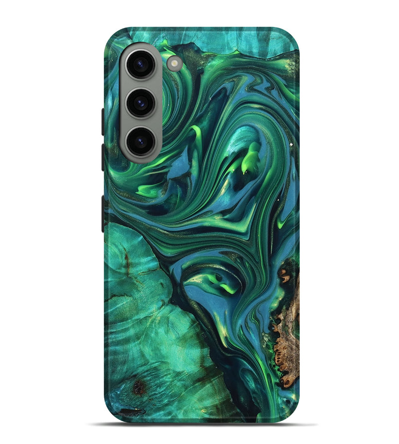 Galaxy S23 Plus ResinArt Live Edge Phone Case - Emersyn (Green, 819339)