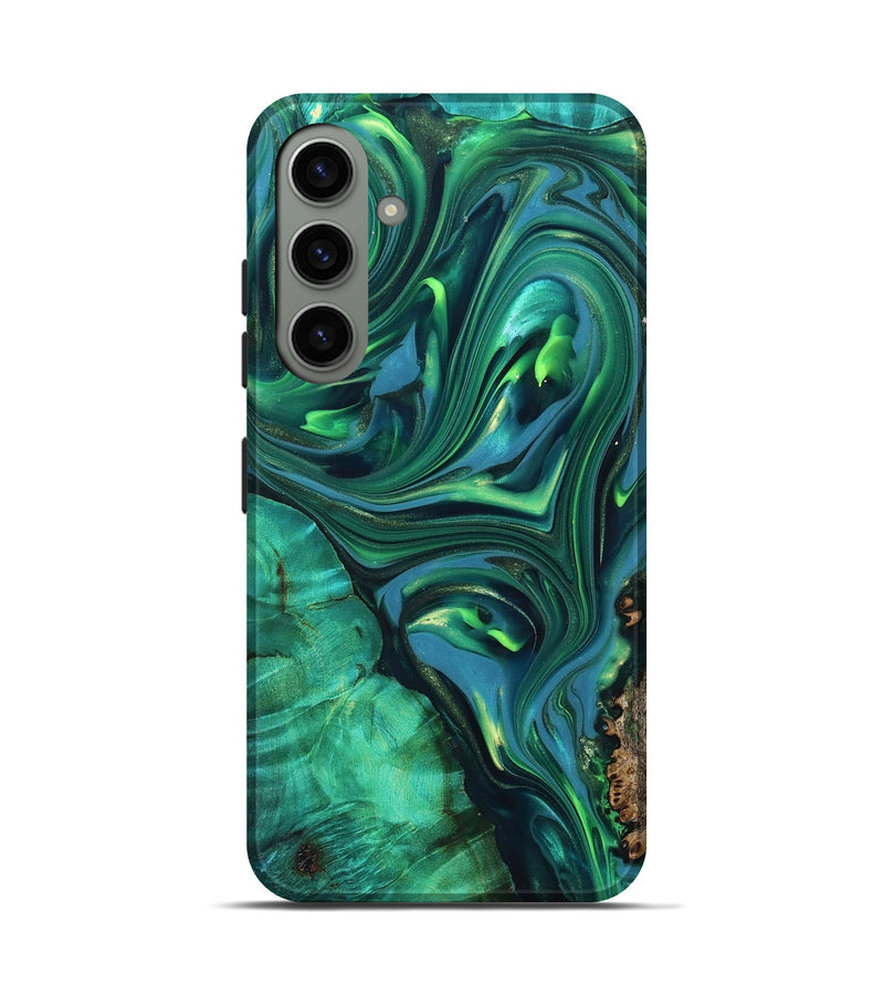 Galaxy S24 ResinArt Live Edge Phone Case - Emersyn (Green, 819339)